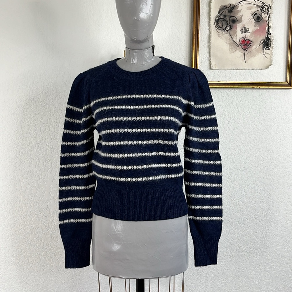 Isabel Marant Navy and Cream Striped Sweater
